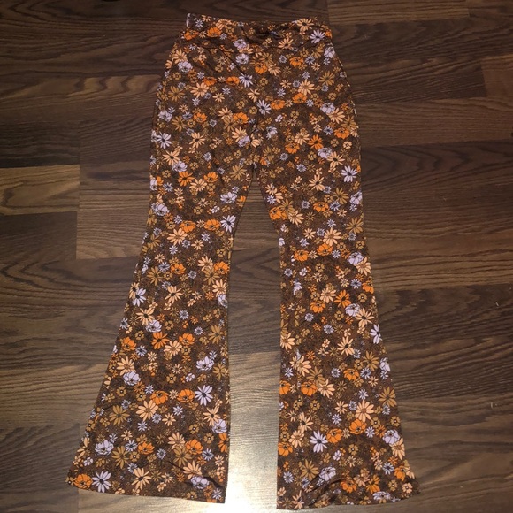 Brown floral leggings - Picture 1 of 3